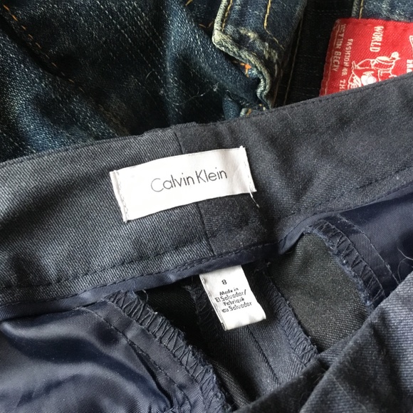 WOMENS SIZE 8 CALVIN CLINE GRAY DRESS PANTS STYLISH FRONT POCKETS HIDDEN ZIPPER - Picture 3 of 7